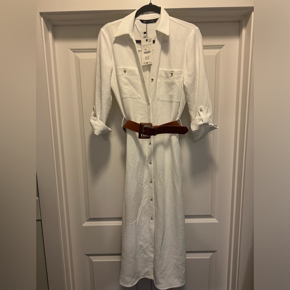 Zara - Belted Shirt Dress